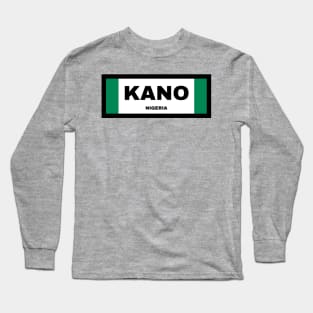 Kano City in Nigerian Flag Long Sleeve T-Shirt